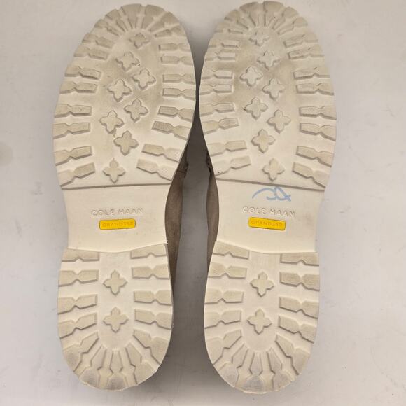 Cole Haan Grand 360 Size 9.5 Tan Suede Geneva Chain Loafer Flats with Lug Soles - Picture 9 of 10